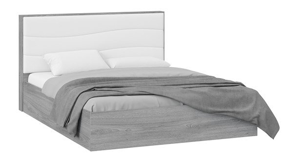 Кровать с подъемным механизмом Миранда тип 1 (Дуб Гамильтон/Белый глянец) в Лабытнанги - изображение