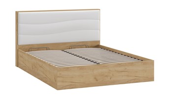 Кровать с подъемным механизмом Миранда тип 1 (Дуб крафт золотой/Белый глянец) в Салехарде - предосмотр 2