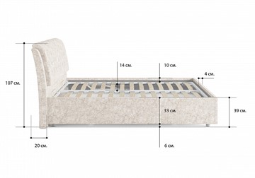 Кровать с подъемным механизмом Olivia 120х200 в Салехарде - предосмотр 4