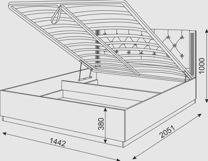 Кровать с подъемным механизмом Тиффани М26 в Салехарде - изображение 4