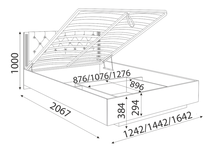 Кровать с механизмом односпальная Тиффани М40 в Салехарде - изображение 3