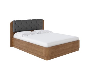 Двуспальная кровать с механизмом Wood Home 1 180х200, Антик (сосна) с брашированием/Темно-серый в Салехарде