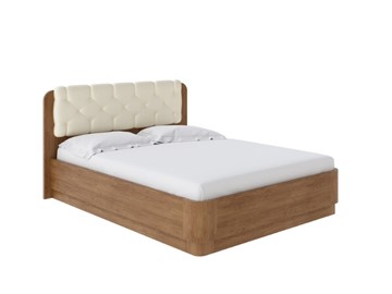 Кровать с механизмом 2-спальная Wood Home 1 200х200, Антик (сосна) с брашированием/Молочный перламутр в Салехарде