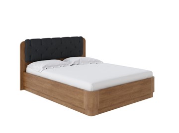 Кровать с механизмом 2-спальная Wood Home 1 200х200, Антик (сосна) с брашированием/Тетра Графит в Салехарде