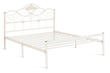 Кровать с основанием Federica (mod. AT-881) дерево гевея/металл, 160*200 (Queen bed), Белый (butter white) в Салехарде - предосмотр 1