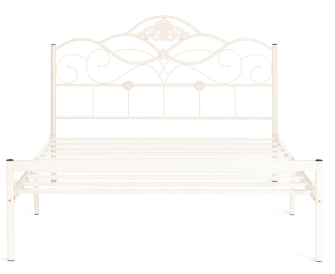 Кровать с основанием Federica (mod. AT-881) дерево гевея/металл, 160*200 (Queen bed), Белый (butter white) в Салехарде - изображение 3