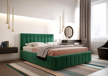 Кровать с основанием Вена 1600, Велюр Мора зеленый в Салехарде - предосмотр 3