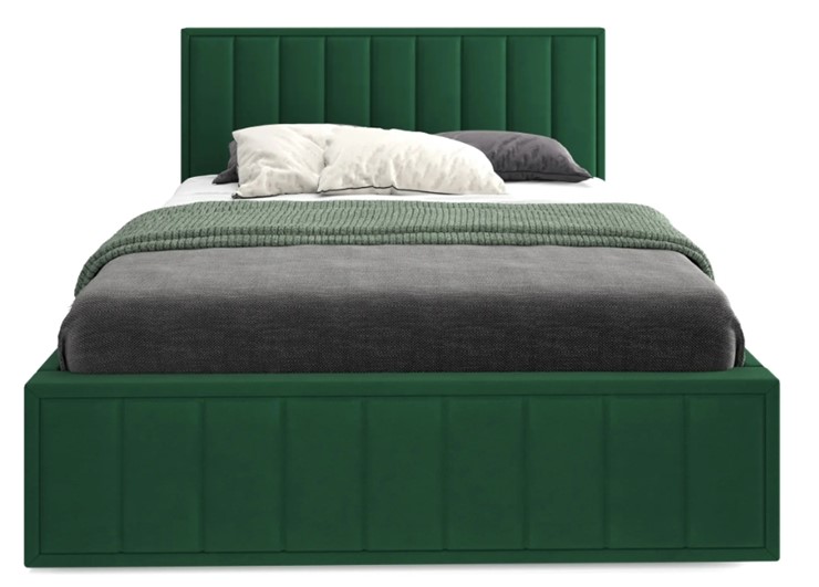 Кровать с основанием Вена 1800, Велюр Мора зеленый в Салехарде - изображение 1
