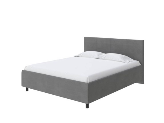 Двуспальная кровать Como (Veda) 3 140x200, Велюр (Forest 17 Серый) в Салехарде - изображение