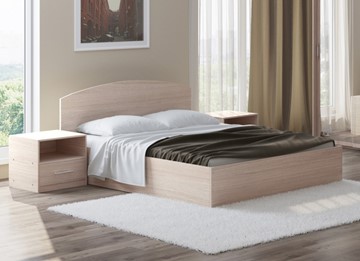 Двуспальная кровать с механизмом Этюд 140x200, Ясень Шимо светлый в Новом Уренгое