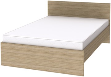 Полутороспальная кровать K14 с основанием, цвет Дуб Сонома в Губкинском