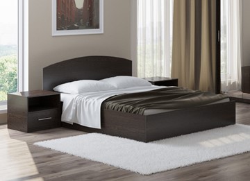 Двуспальная кровать с механизмом Этюд 160x200, Дуб Венге в Новом Уренгое
