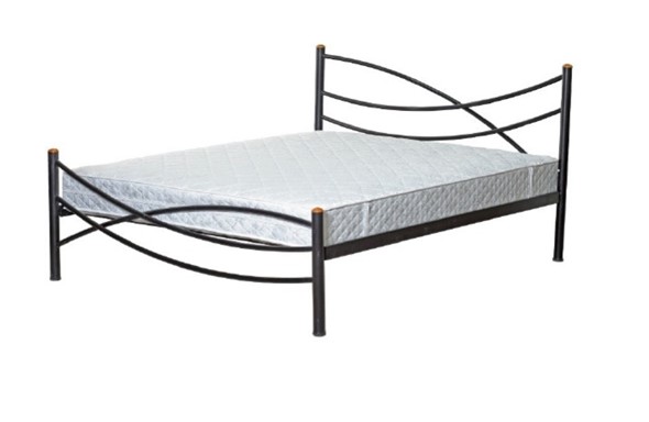 Спальная кровать Волна, 160х200, черная в Салехарде - изображение