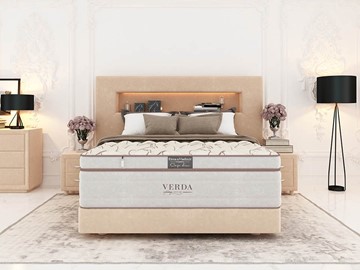 Спальная кровать Smart Compact/Podium M 160х200, Флок (Велсофт Бежевый) в Новом Уренгое