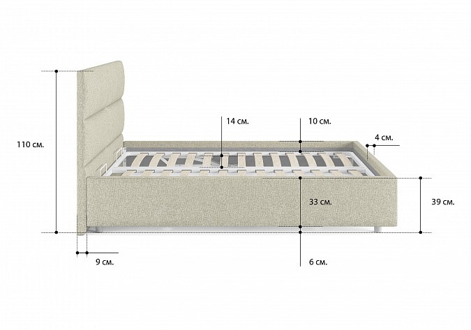 Кровать с механизмом Omega 160х190 в Салехарде - изображение 2