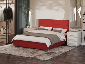 Кровать спальная Proson Neo 160х200, Велюр (Forest 13 Красный) в Надыме