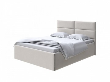 Односпальная кровать Clever 90х190 без кроватного основания (Велюр Forest 726 Светло-бежевый) в Салехарде