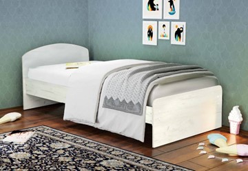 Кровать в спальню 800х2000 со средником и низкой ножной спинкой в Тарко-Сале
