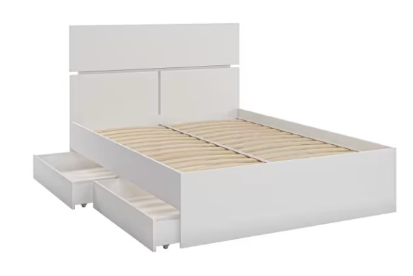Кровать 1-спальная Агата М10, 120х200 белая в Салехарде - изображение 1