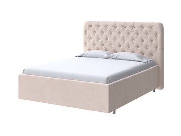 Кровать с мягким изголовьем Classic Large 90х200, Велюр (Ultra Суфле) в Лабытнанги