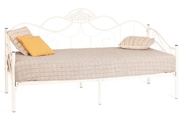 Спальная кровать Federica (mod. AT-881) дерево гевея/металл, 90*200 см (Day bed), Белый (butter white) в Салехарде
