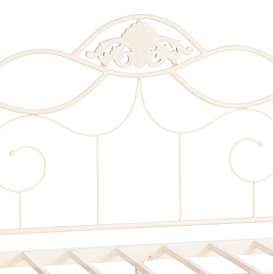Спальная кровать Federica (mod. AT-881) дерево гевея/металл, 90*200 см (Day bed), Белый (butter white) в Салехарде - изображение 5