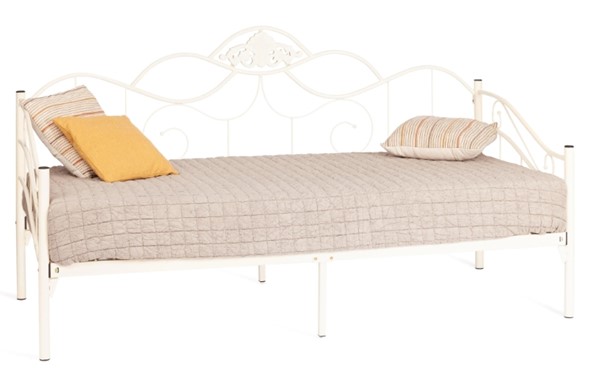Спальная кровать Federica (mod. AT-881) дерево гевея/металл, 90*200 см (Day bed), Белый (butter white) в Салехарде - изображение