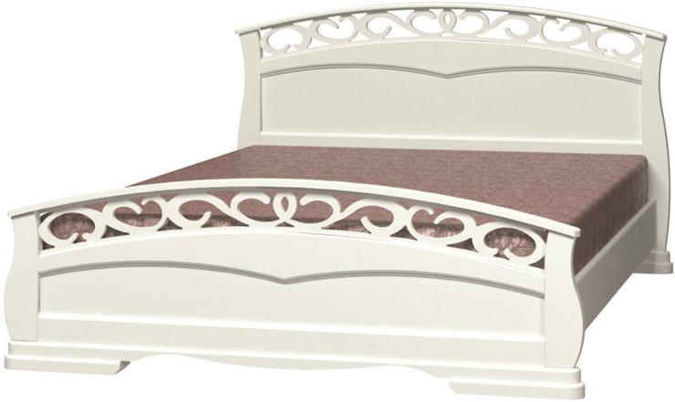 Спальная кровать Грация-1 (Белый Античный) 90х200 в Салехарде - изображение 1