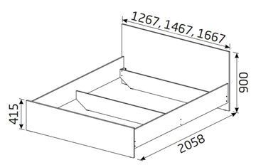 Спальная кровать Классика 1200х2000 с ортопедическим основанием в Салехарде - предосмотр 1