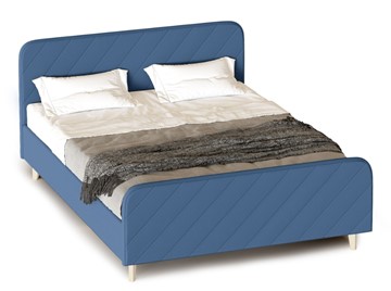Кровать односпальная Мелоди 900 (с основанием) Альба синий в Салехарде