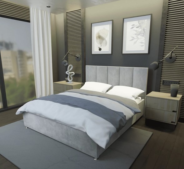 Кровать в спальню Мерида 140х200 с ортопедическим основанием в Салехарде - изображение 1