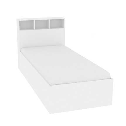 Односпальная кровать Морена 900x2000 Белый (без основания) в Лабытнанги - изображение