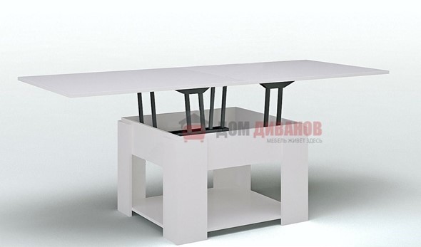 Журнальный стол-трансформер Модерн, белый глянец в Надыме - изображение