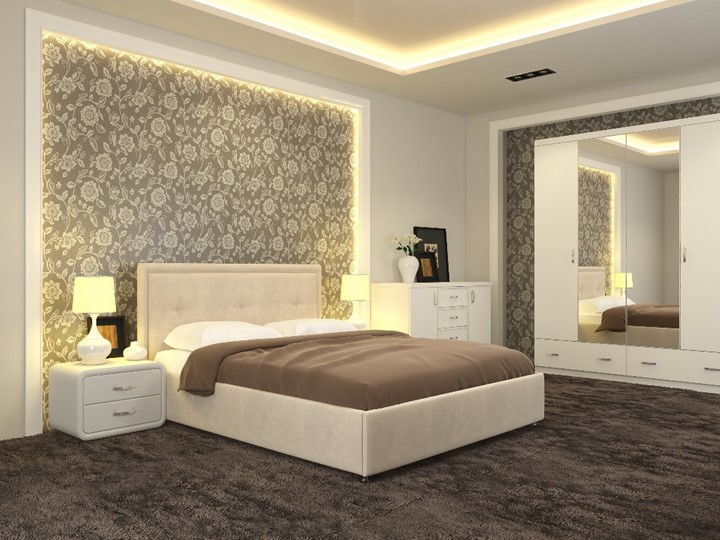 Спальная кровать Adele размер 140*200 с основанием в Салехарде - изображение 4