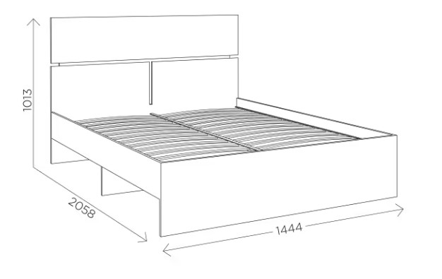 Кровать 1.5-спальная Агата М9, 140х200 белая в Салехарде - изображение 3
