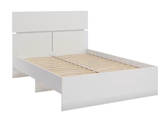 Кровать 1.5-спальная Агата М9, 140х200 белая в Салехарде - изображение
