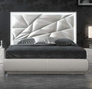 Полуторная кровать FRANCO KIU 1242 с LED подсветкой изголовья (160х200) в Лабытнанги - предосмотр 4