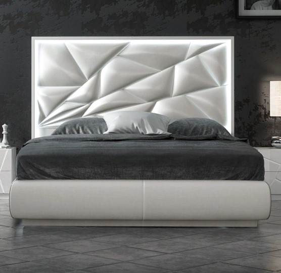 Полуторная кровать FRANCO KIU 1242 с LED подсветкой изголовья (160х200) в Салехарде - изображение 4