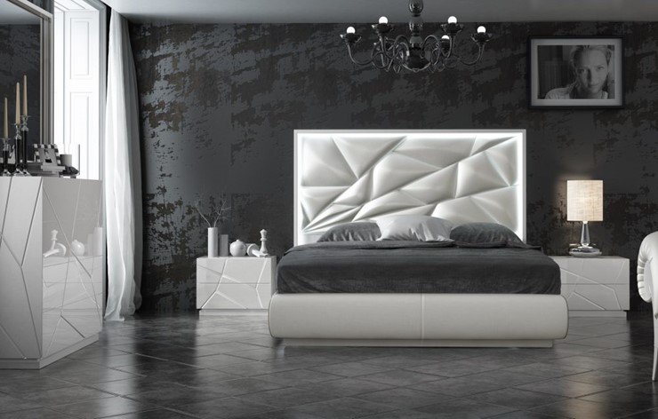 Полуторная кровать FRANCO KIU 1242 с LED подсветкой изголовья (160х200) в Лабытнанги - изображение 5