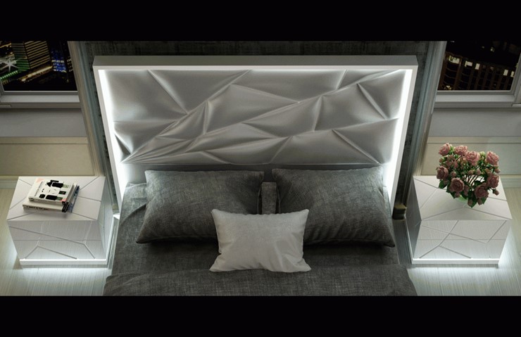 Полуторная кровать FRANCO KIU 1242 с LED подсветкой изголовья (160х200) в Салехарде - изображение 8