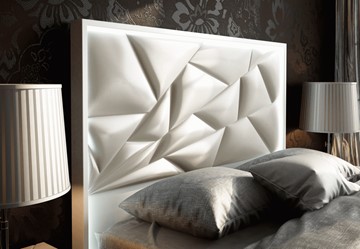 Полуторная кровать FRANCO KIU 1242 с LED подсветкой изголовья (160х200) в Лабытнанги - предосмотр 9