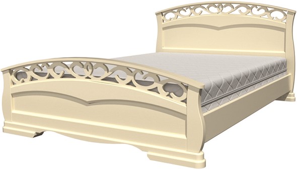 Кровать полуторная Грация-1 (слоновая кость) 140х200 в Новом Уренгое - изображение