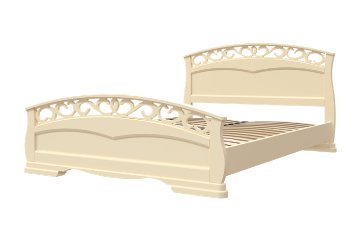 Кровать полуторная Грация-1 (слоновая кость) 140х200 в Салехарде - изображение 1