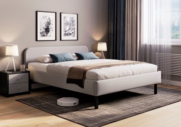 Кровать 1.5-спальная Hanna 140х200 с основанием (Багама серый) в Губкинском - предосмотр 2