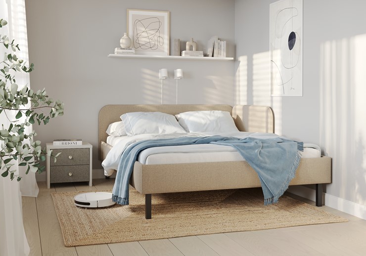 Кровать в спальню Julia 160х200 с основанием (Багама серый) в Салехарде - изображение 5
