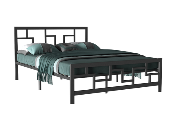 Кровать Лофт 3, 160х200, черная в Салехарде - изображение