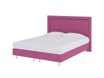 Кровать полутороспальная London Boxspring Elite 140х200, Рогожка (Savana Berry (фиолетовый)) в Надыме