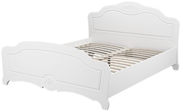Спальная кровать Лотос (Белый) 160х200 с основанием в Ноябрьске - предосмотр 1