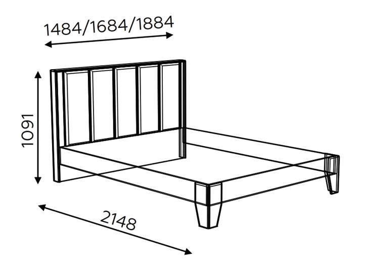 Полуторная кровать Моника 1,4 с ортопедическим основанием в Салехарде - изображение 2