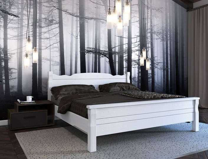 Кровать полутороспальная Мюнхен-4 (Белый античный) 140х200 в Ноябрьске - изображение 2